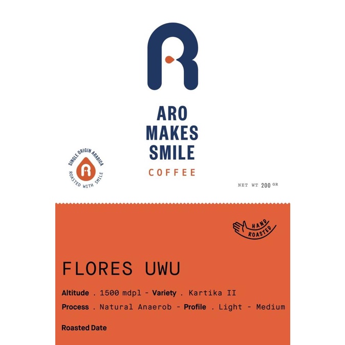 

FLORES UWU |Natural Anaerob | Biji Kopi Arabika ARO MAKES SMILE |200g