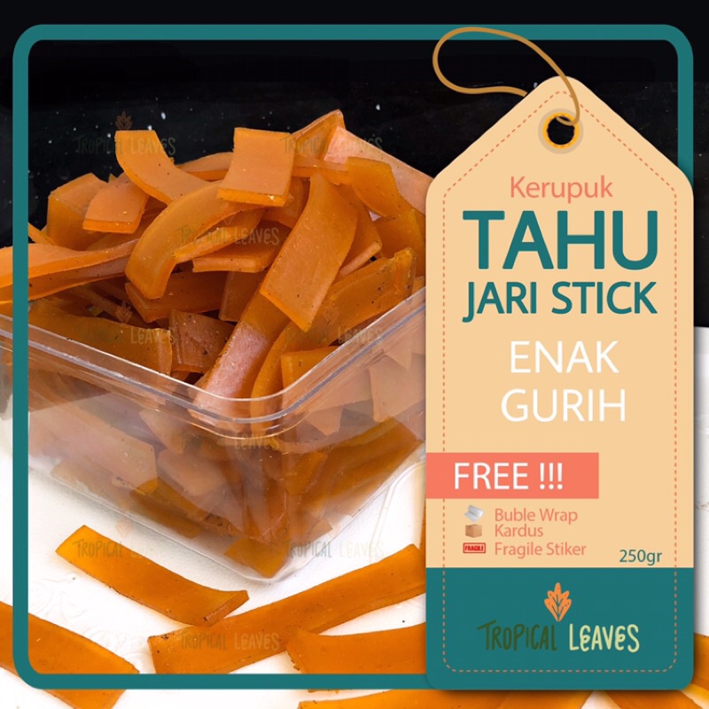 

KERUPUK STIK TAHU 250gr / Krupuk TAHU Jari Mentah Enak / Snack Tahu