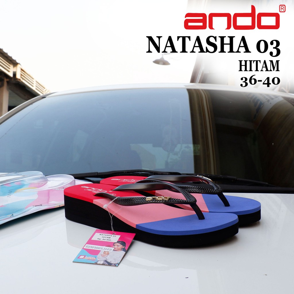 Sandal Wanita Ando - NATASHA 03 & NATASHA 02 - size 36-40 - sandal wedges wanita - sandal japit wanita-5