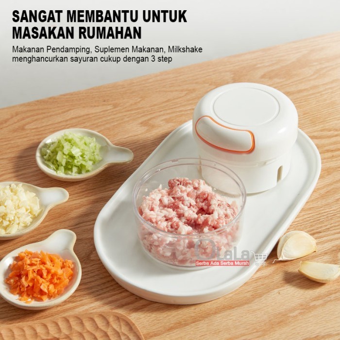 Blender Chopper Mini Tarik Tanpa Listrik/ Blender Mini Manual- Chopper Manual Tarik -SC