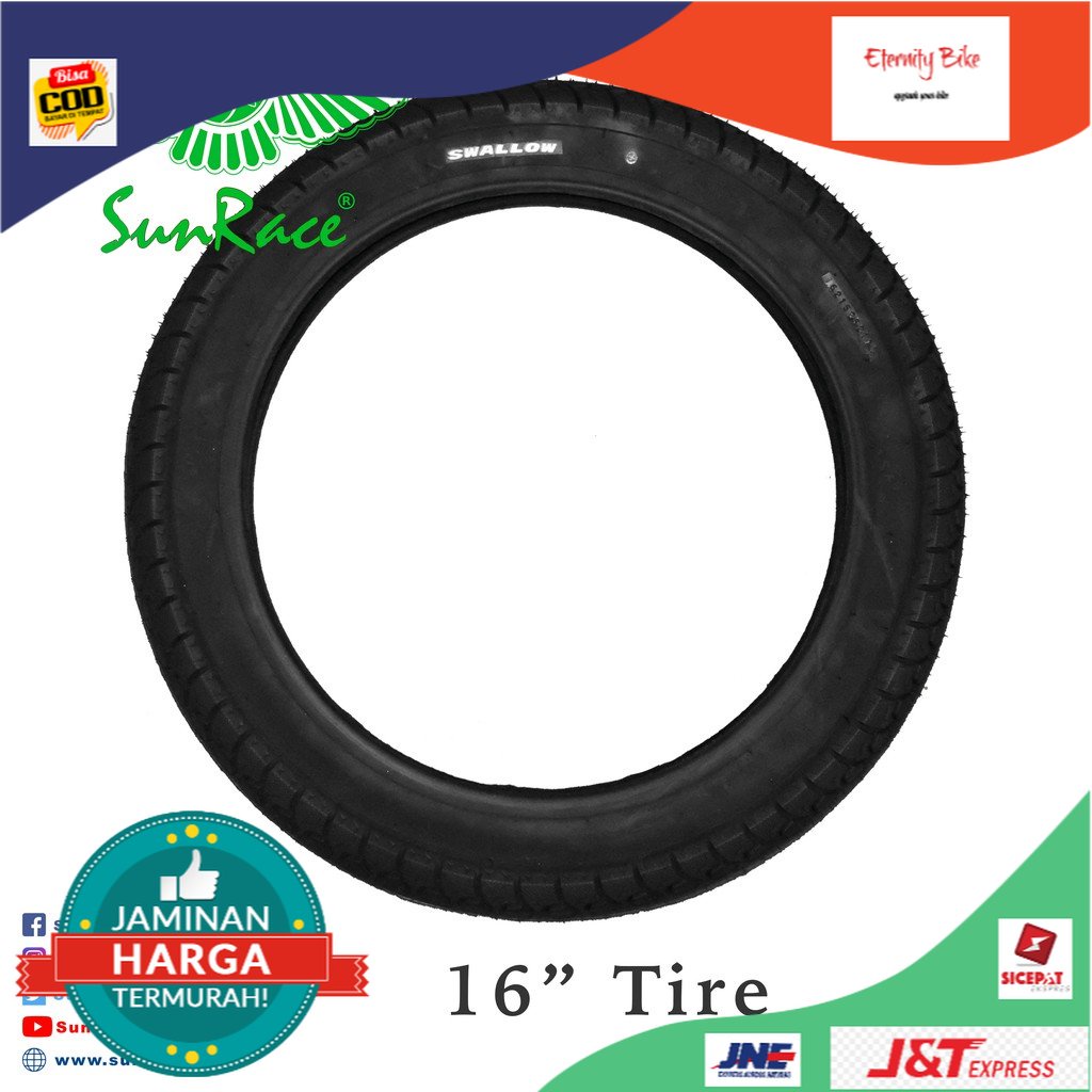 BAN DALAM / BAN LUAR SEPEDA / SEPEDA LISTRIK 16 X 2.125