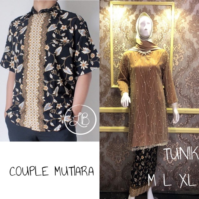 TUNIK MUTIARA AKAR COUPLE / KEBAYA COUPLE / KEBAYA MODERN / KEBAYA TUNANGAN