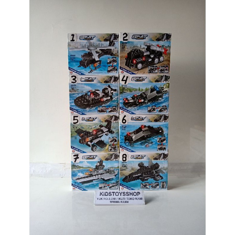 mainan lego swat team action / mainan block kecil bongkar pasang edukasi