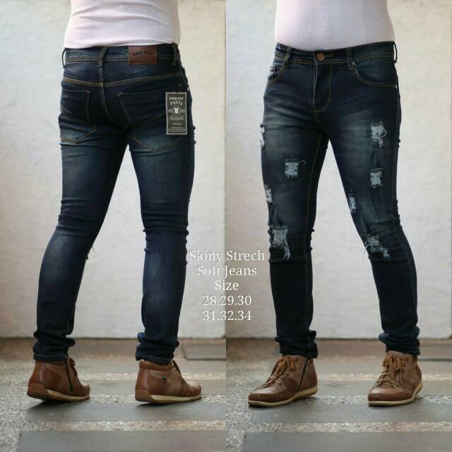 G00D QUALLITY Celana  jeans pria  ripped sobek robek  lutut 