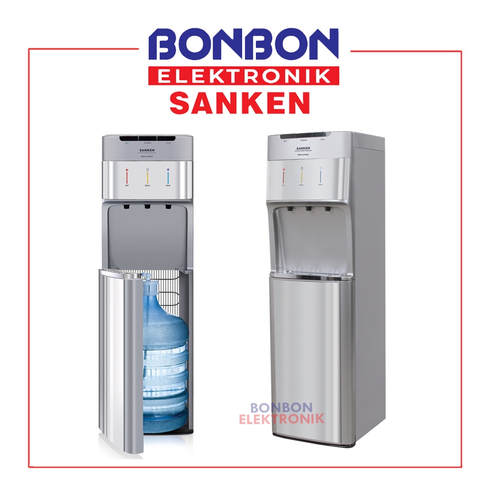 [GOJEK/GRAB] Sanken Dispenser Galon Bawah HWD-C200SS Kompressor Silver