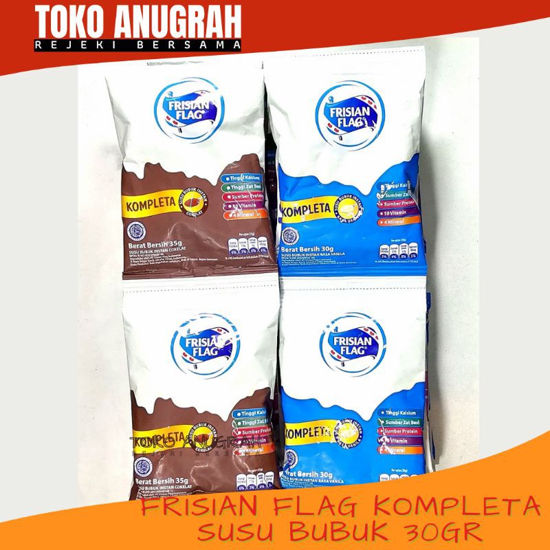 

Frisian Flag Susu Bubuk Kompleta Sachet Rasa Vanila & Coklat