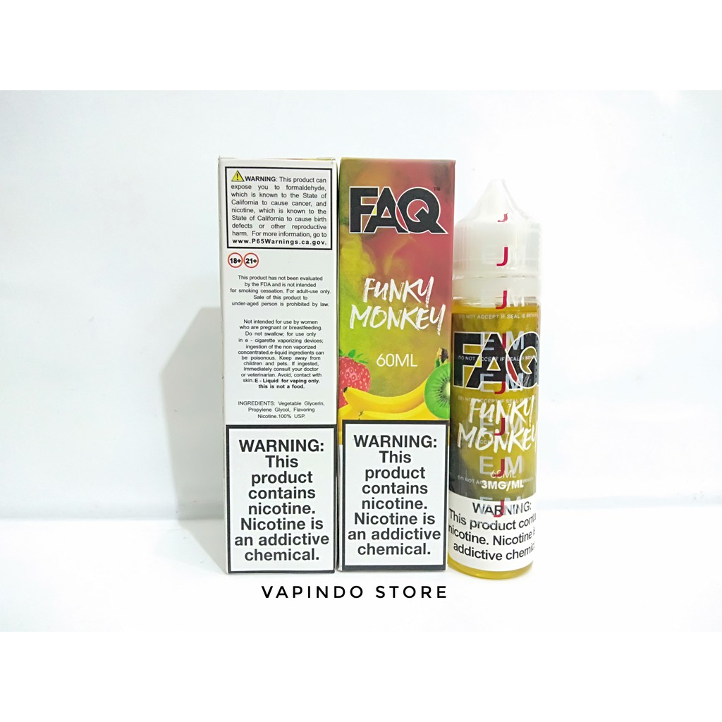 FAQ FUNKY MONKEY PREMIUM E LIQUID USA EJM 60ML EJUICEMURAH STRAW KIWI CUKAI