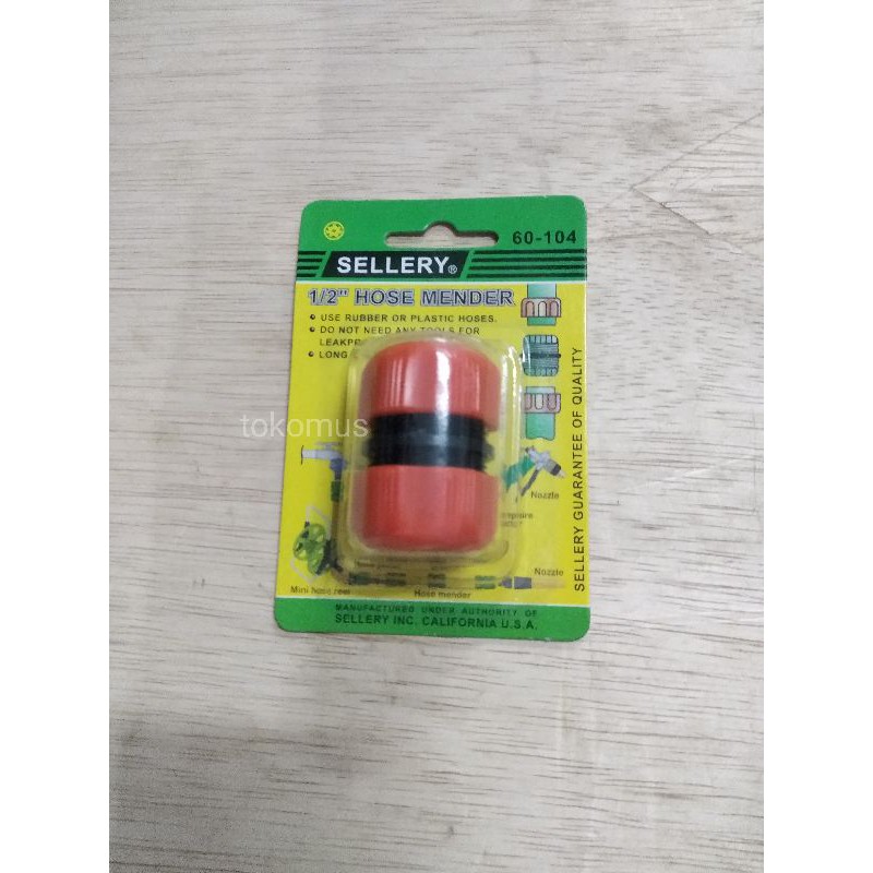 Sambungan Antar Selang 1/2&quot; ( Water Hose Joint 1/2&quot; Inchi) Penyambung SELLERY 60-104