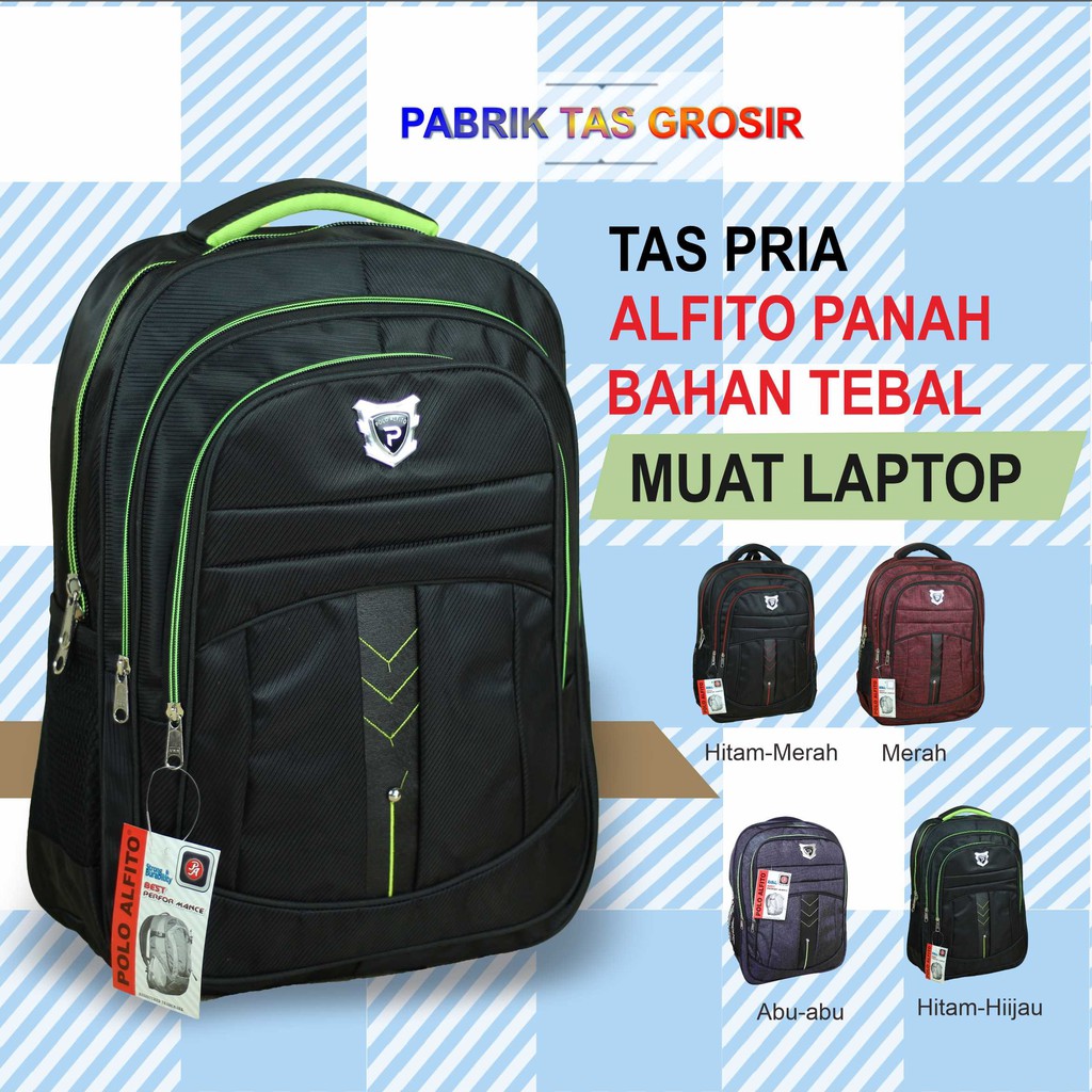 Tas Punggung Polo Alfito Panah Backpack Sekolah SMP SMA Cowok Pria Ransel Laptop Multifungsi Bagus Awet