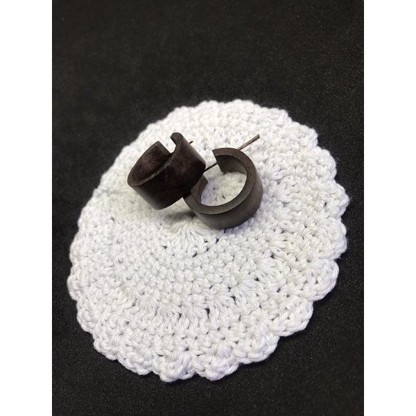 Percing anting pria dan wanita dari kayu sono big type