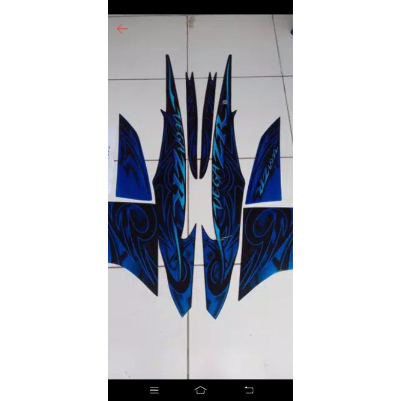 Stiker Vega ZR 2010 biru hitam yamaha