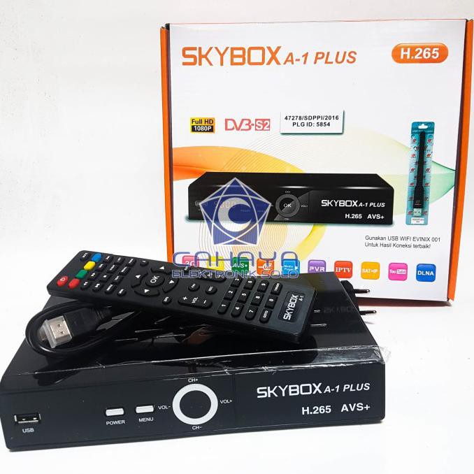 BANTING HARGA Receiver Skybox A1 Plus HD H265 HEVC Parabola Mpeg4 Powervu