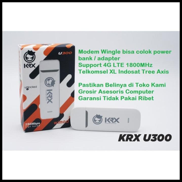 Jual Modem Wingle Krx U300 4g Lte Unlock All Gsm Tsel Xl Isat Tree Axis Shopee Indonesia