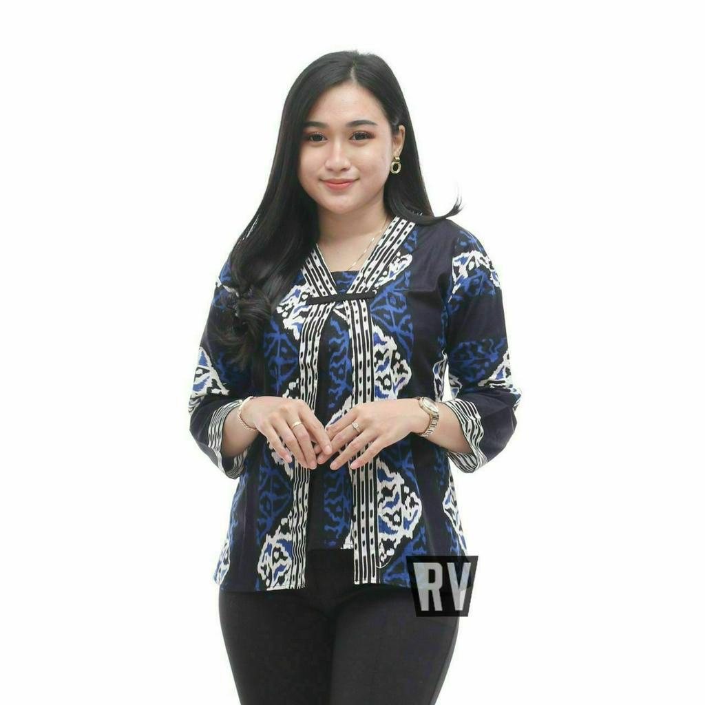 ATASAN BATIK WANITA MODERN  BAJU BATIK KANTOR WANITA BATIK SERAGAM