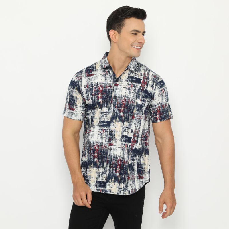 Kemeja Pria Kemeja Motif Kemeja fashion Outfit pesta Original Brand 3nthree