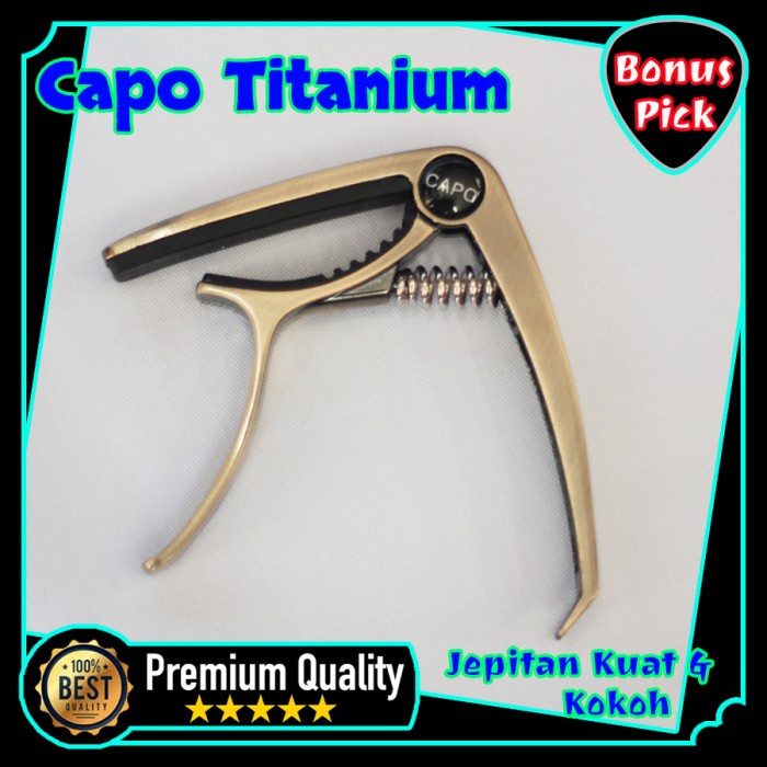 Capo Gitar Akustik Elektrik Titanium Cappo Guitar Kapo Gitar