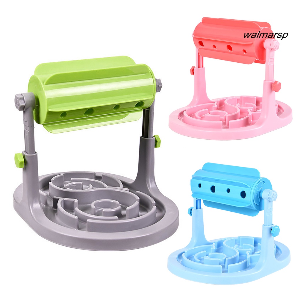 Walmarsp Mangkuk Makanan Anjing / Kucing Peliharaan Bentuk Drum Adjustable