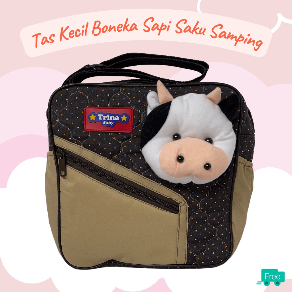 Tas Bayi Kecil Saku Samping Boneka Sapi Terbaru