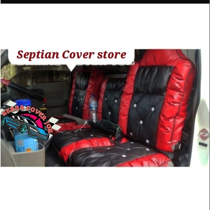 sarung jok mobil isuzu nkr71 model sofa kancing/sarung jok mobil elf macan/sarung jok mobil isuzu el