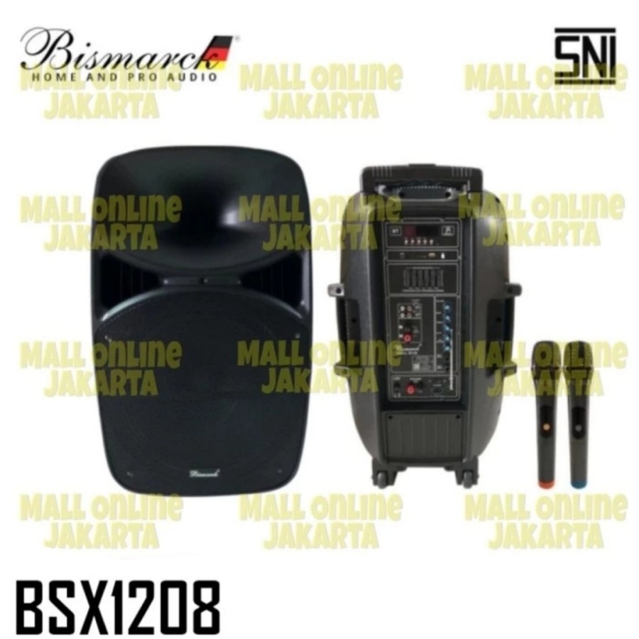 Speaker aktif portable bismarck 12 inch bsx1208 aktiv bsx 1208 wireles