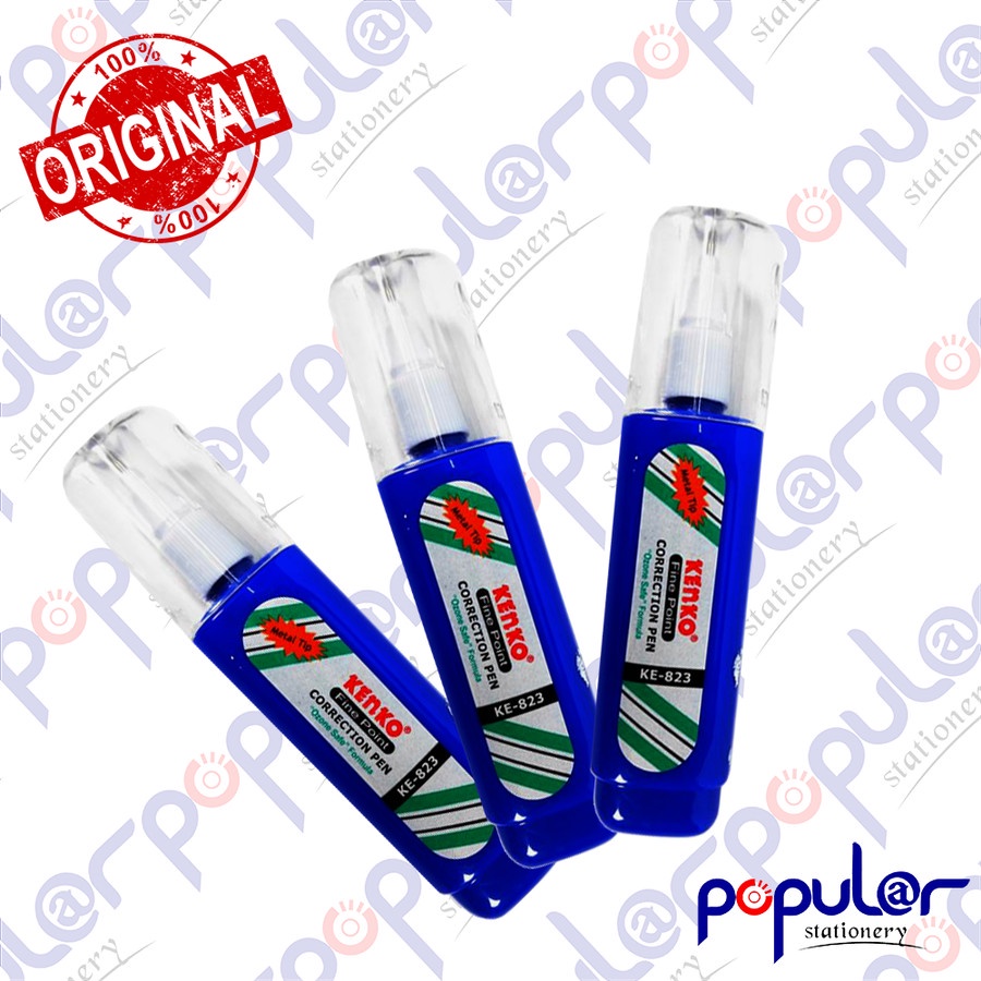 

Tip Ex / Correction Pen Cair Kenko KE-823 Biru