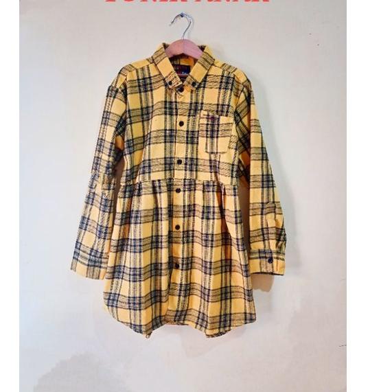 Harga Bersahabat.. Camelia yellow SUNNY BLUE Premium flanel Couple family anak laki-laki perempuan c