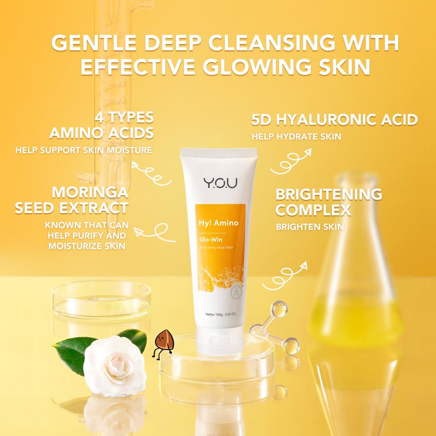 [TERMURAH] YOU Hy! Amino Facial Wash | Oil Control, Hydrating, Brightening, Anti-Acne