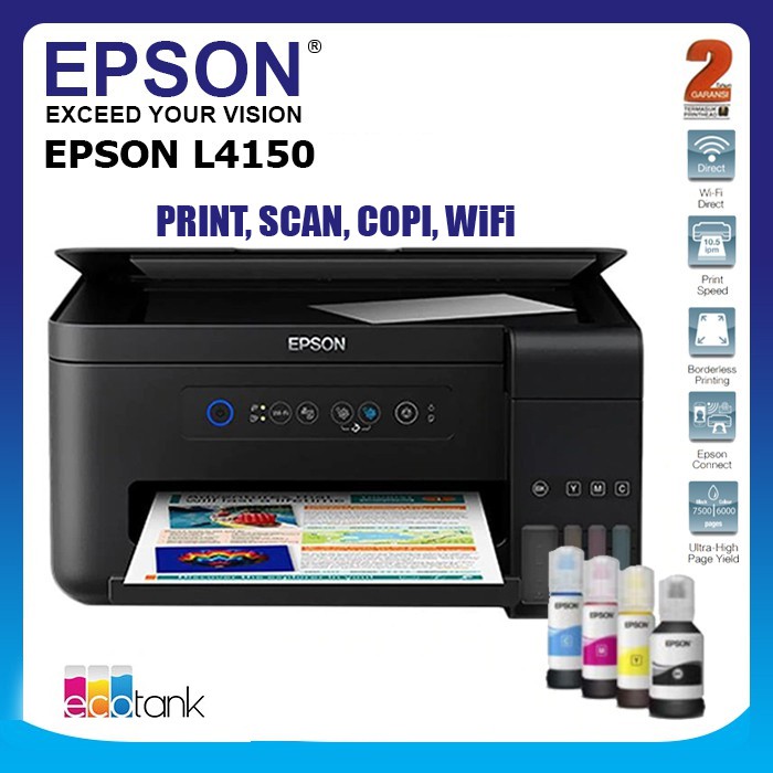 Printer Epson L4150 (Print, Scan, Copy, WiFi) Ink Tank Printer - New - Garansi Resmi