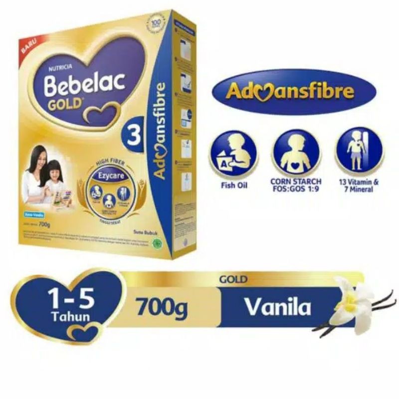 Bebelac Gold 3 Vanila / Madu / Soya Vanila 700g