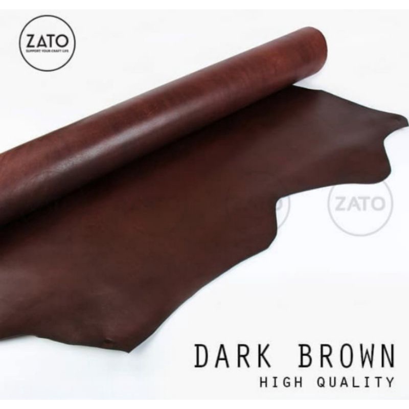 PROMO Kulit Nabati Dark Brown Grade A High Quality Lembaran Kulit sapi - 7ft