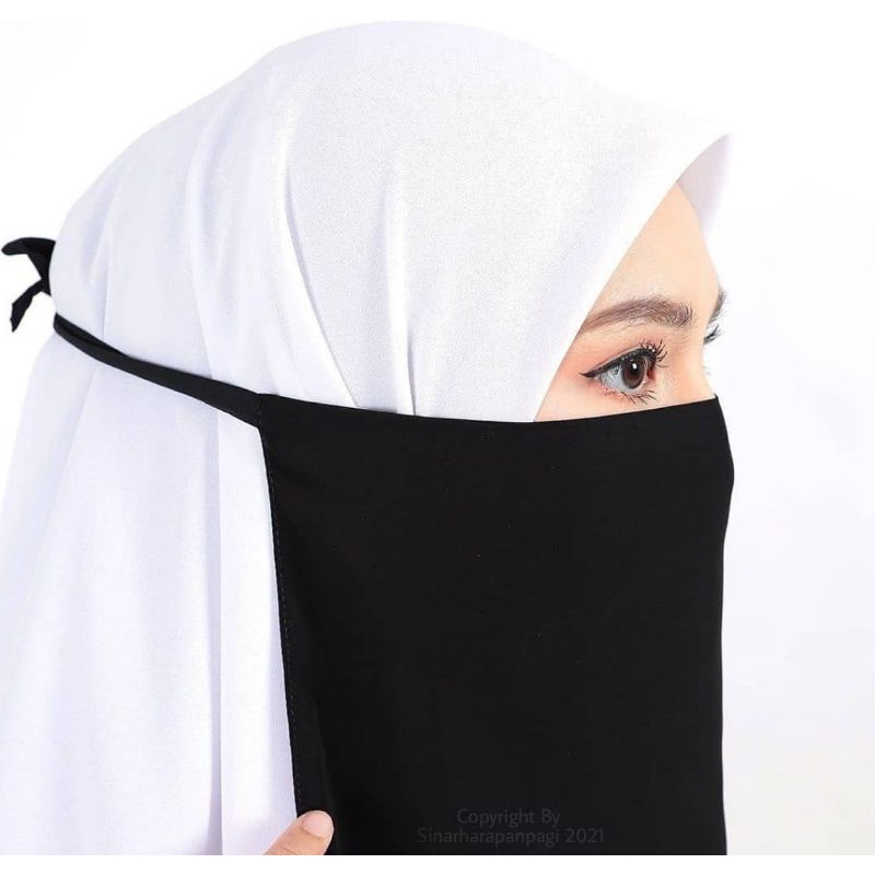 Cadar Tali Wolfis 1 Layer By Dhuha Series | Gudang Cadar Dan Niqab Bandung