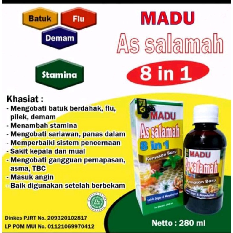 madu assalamah 8 in 1 original 100%