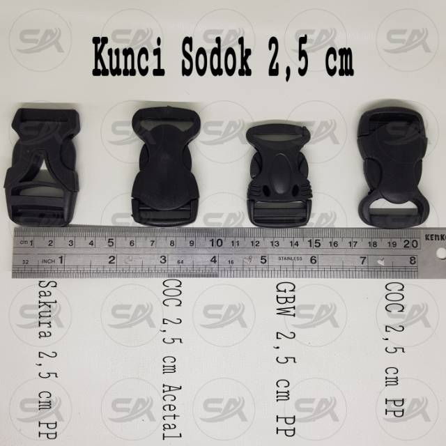 [BKS] KUNCI SODOK 2,5 CM BUCKLE SLOT PLASTIK