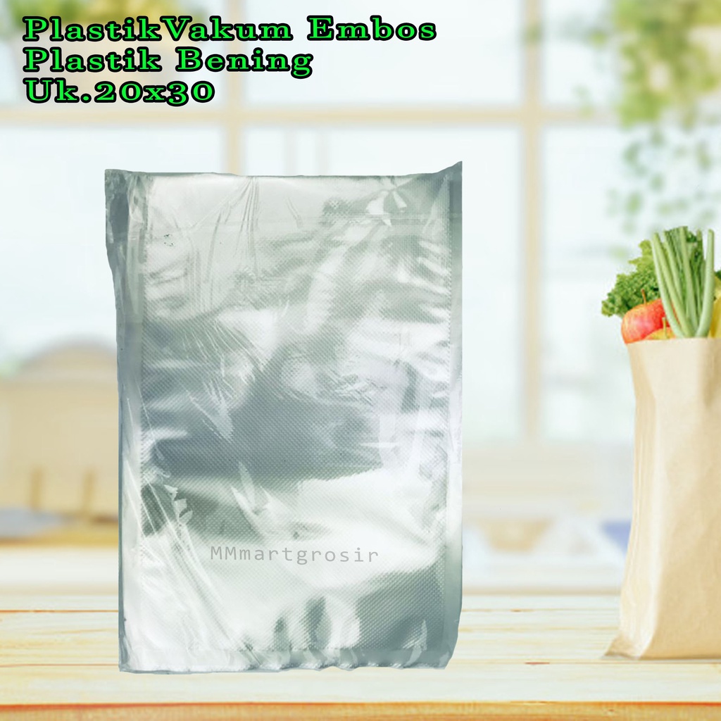 Plastik Vakum Embos / Plastik Bening / Uk.20x30