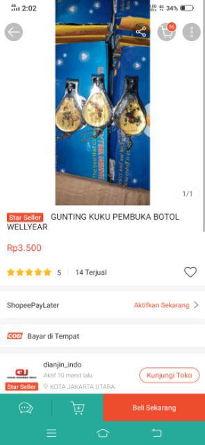 Gunting Kuku Pembuka Botol Wellyear