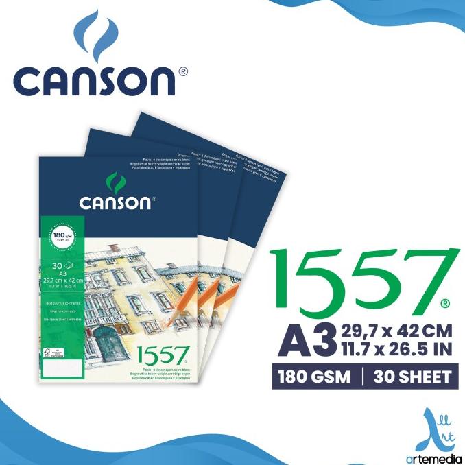 

(BISA COD) Kertas Gambar Canson 1557 Extra White A3 180gsm CUCI GUDANG Kode 1326