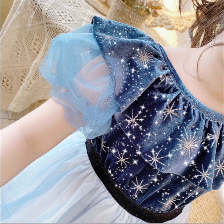 (LOLI-JKT) BS-212 DRESS ANAK ALA KOREA BLUE STAR SIZE 100-130