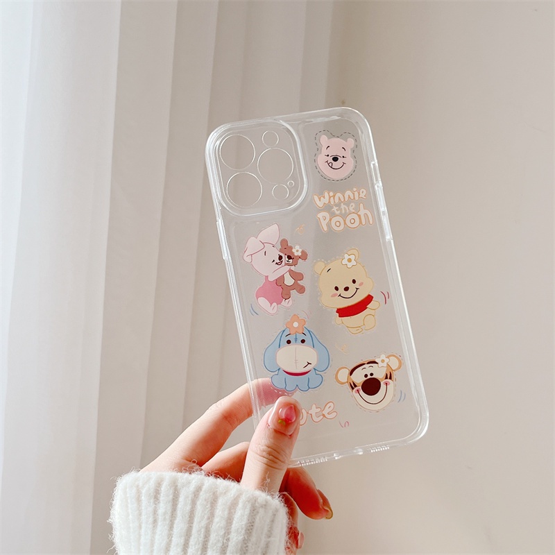 Soft case Transparan Motif Winnie the Pooh Untuk Iphone 11 12 13PROMAX X XS XR XSMAX 6 / 7 / 8 plus