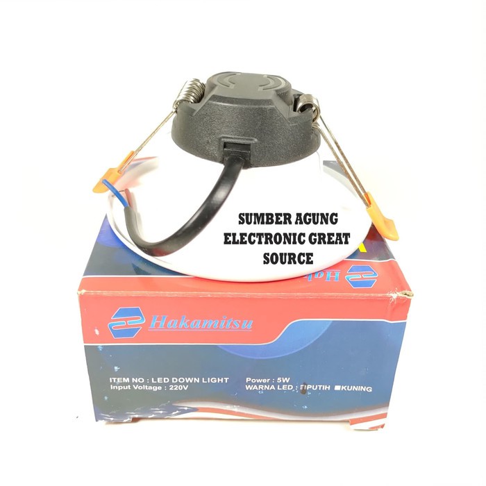 Hakamitsu LED Downlight Panel 5W Cahaya Putih Tanam Di Plafon 3inch