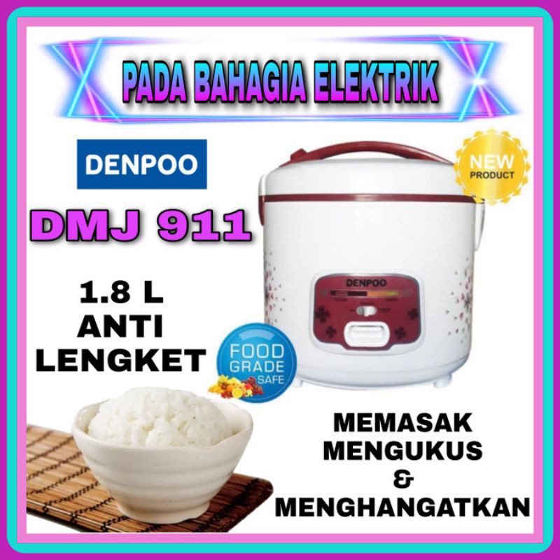 Rice Cooker 1.8L DENPOO DMJ 911 Anti Lengket