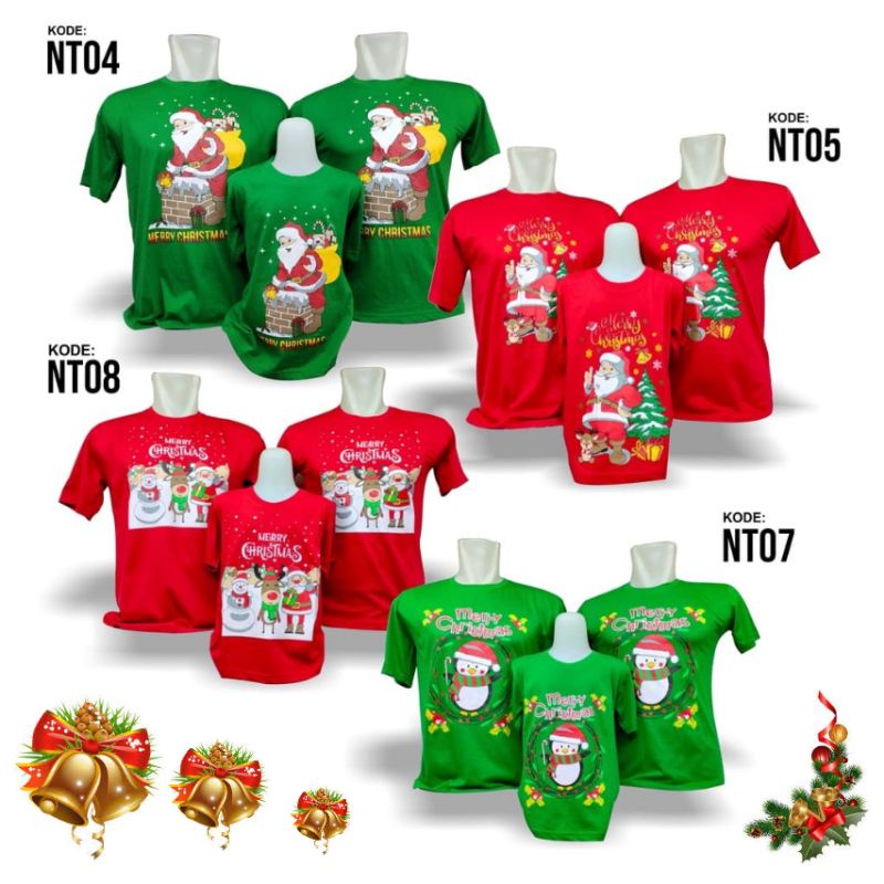 Kaos Natal Merry Christmas Kaos Natal LCC Anak Dan Dewasa