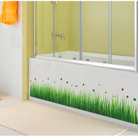 RELIZA WALL STICKER RUMPUT HIJAU GREEN GRASS GARDEN STIKER DINDING AY768