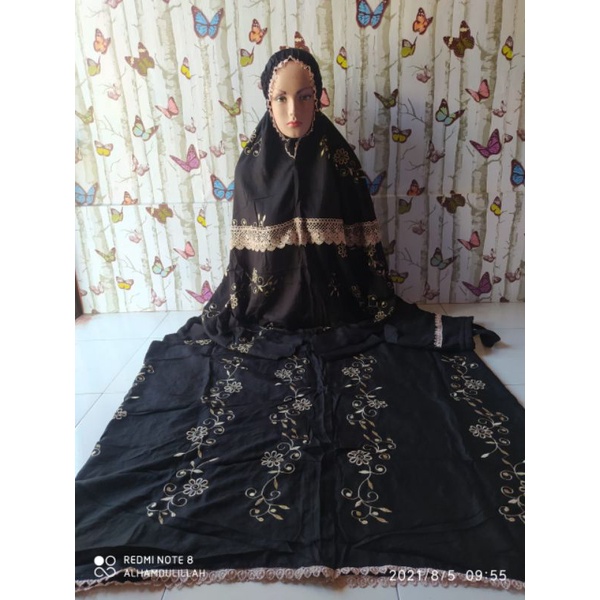 MUKENA LAJUR BORDIR RAYON