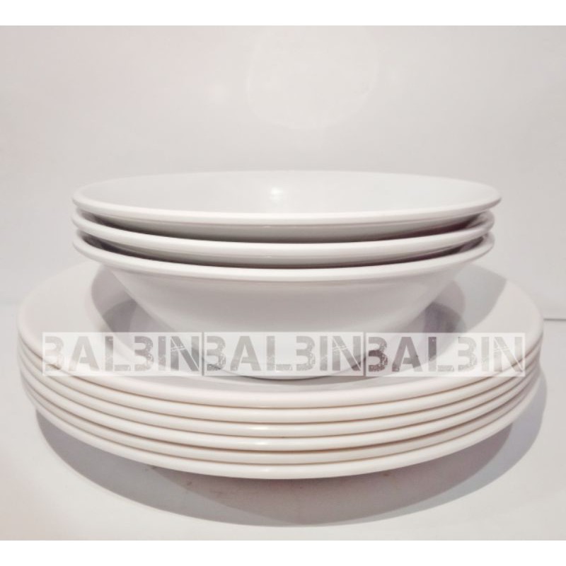 PROMO HEMAT 6 PCS /3PIRING MAKAN 9 INC MELAMINE DAN 3 MANGKUK MAKAN MELAMINE 7 INC FOOD GRADE