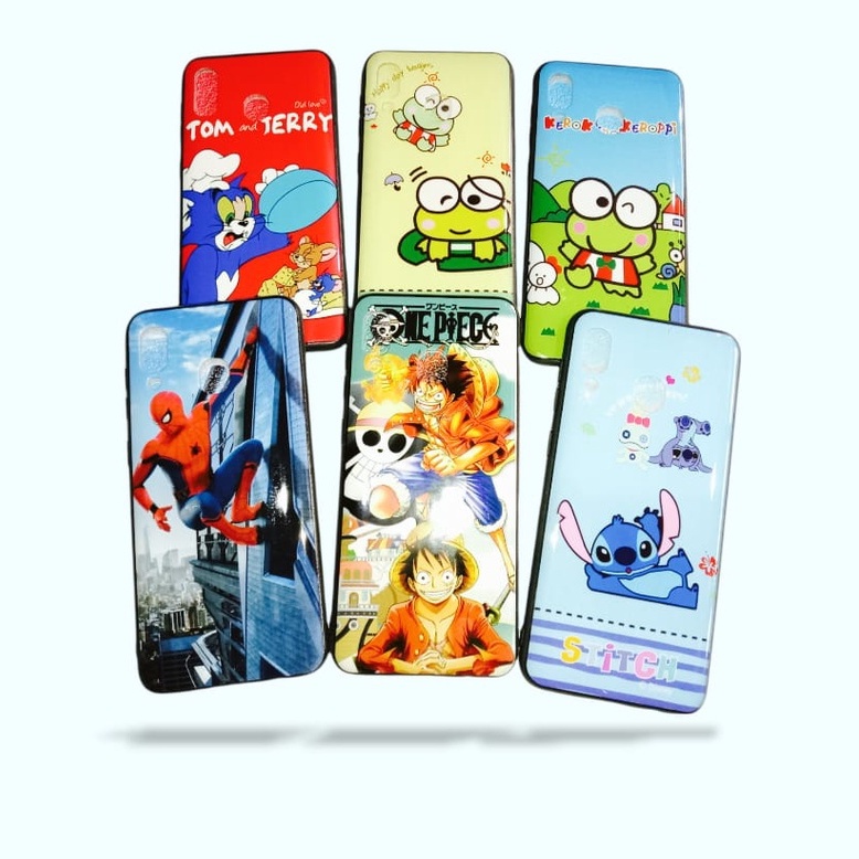 Case Samsung Galaxy M20 motif kartun Mickey mouse, Keroppi, Doraemon, HelloKity,- Casing Realpict