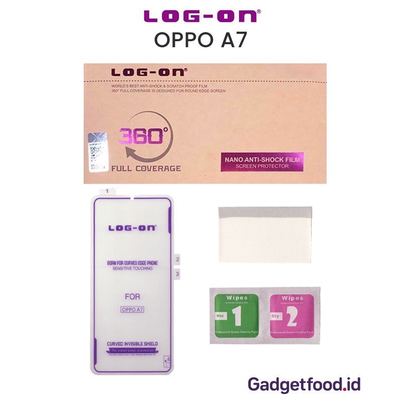 Anti Gores OPPO A7 Antishock LOGON Screen Protector HP Depan Belakang Terbaru COD
