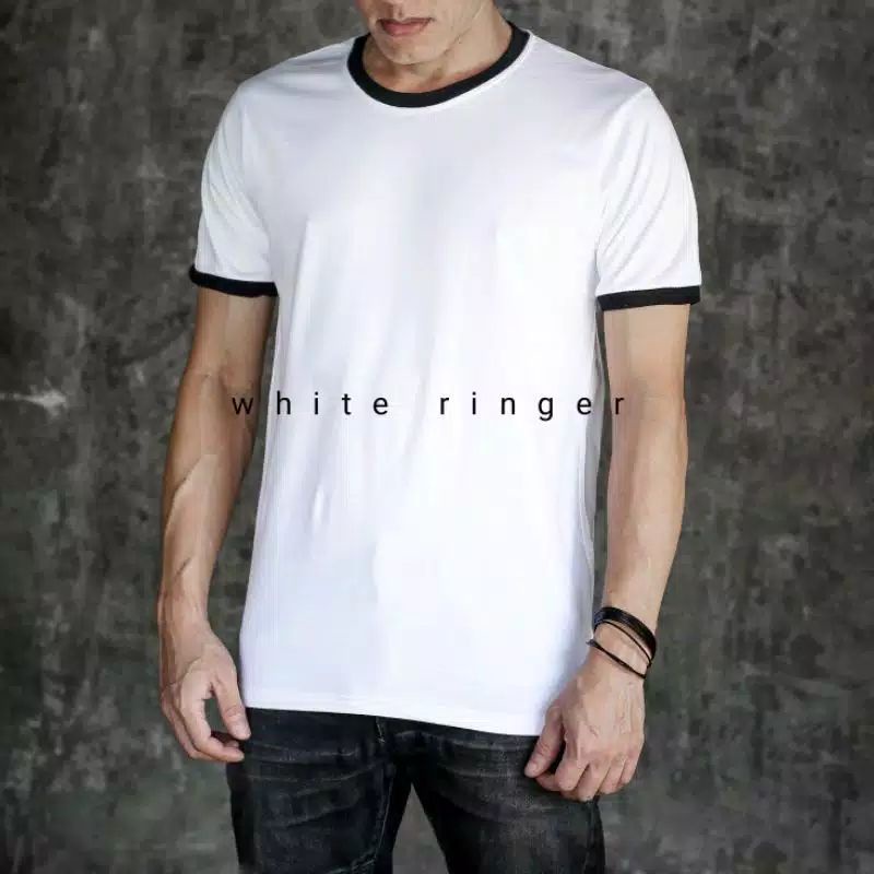 kaos polos Ringer tea size S-5XL