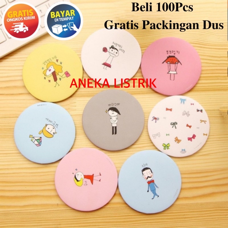 CERMIN BULAT CERMIN RIAS CERMIN MAKE UP CERMIN KECIL CERMIN HIAS CERMIN MINI MIRROR KACA-CERMIN MOTIF MINI