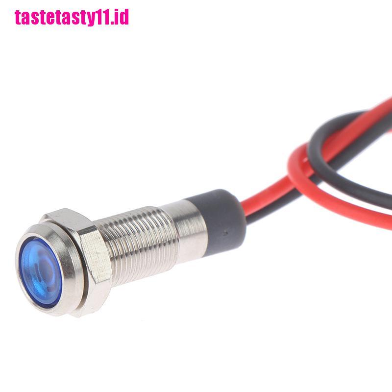 (TTID) P67 Lampu Indikator Peringatan led 6mm 3v 5v 6v 12v 24v Anti Air Bahan metal