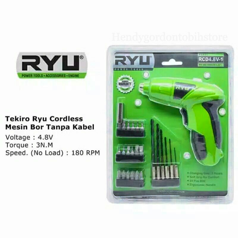 MESIN BOR OBENG BATERAI 4.8 V CORDLESS SCREWDRIVER TEKIRO RYU 4.8V-1 / BOR BATRE